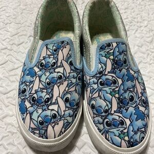 Stitch Patterned Slip-On Shoes Girls size 2 pre-owned